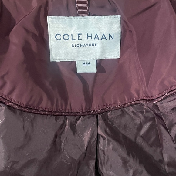 COLE HAAN   Women's Hooded Taffeta Quilted Coat - Picture 4 of 5